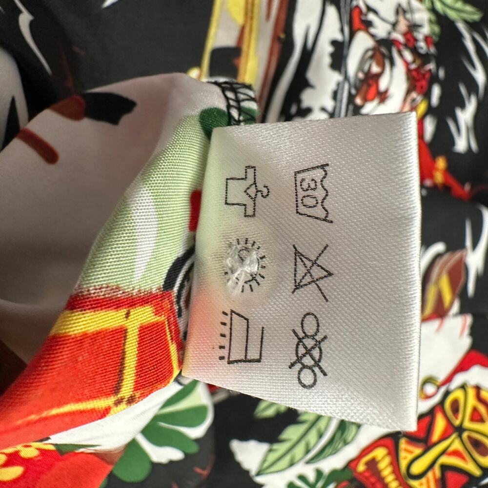 SSLR Mens Hawaiian Christmas Shirt Holiday Aloha Santa Reindeer‎ Size M Festive - Picture 6 of 9